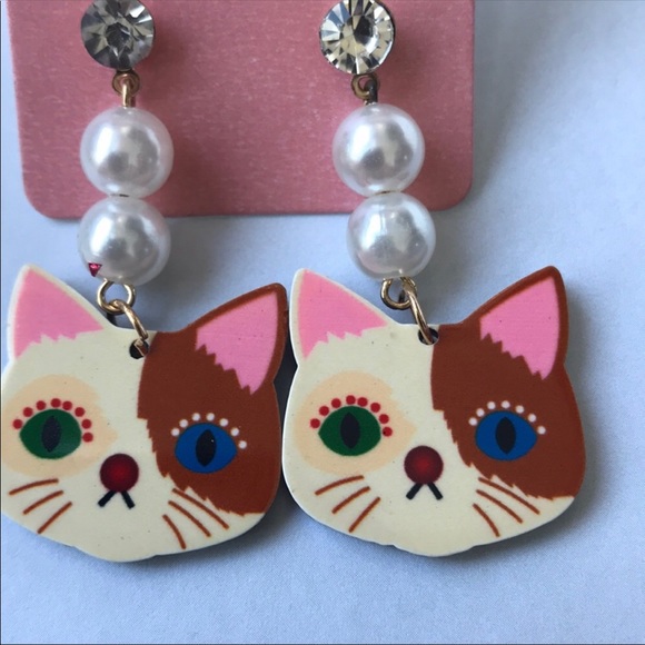 SOLD//🐱CAT🐈 Earrings ✨NEW✨ with 🏷tags!✨ - Picture 4 of 7